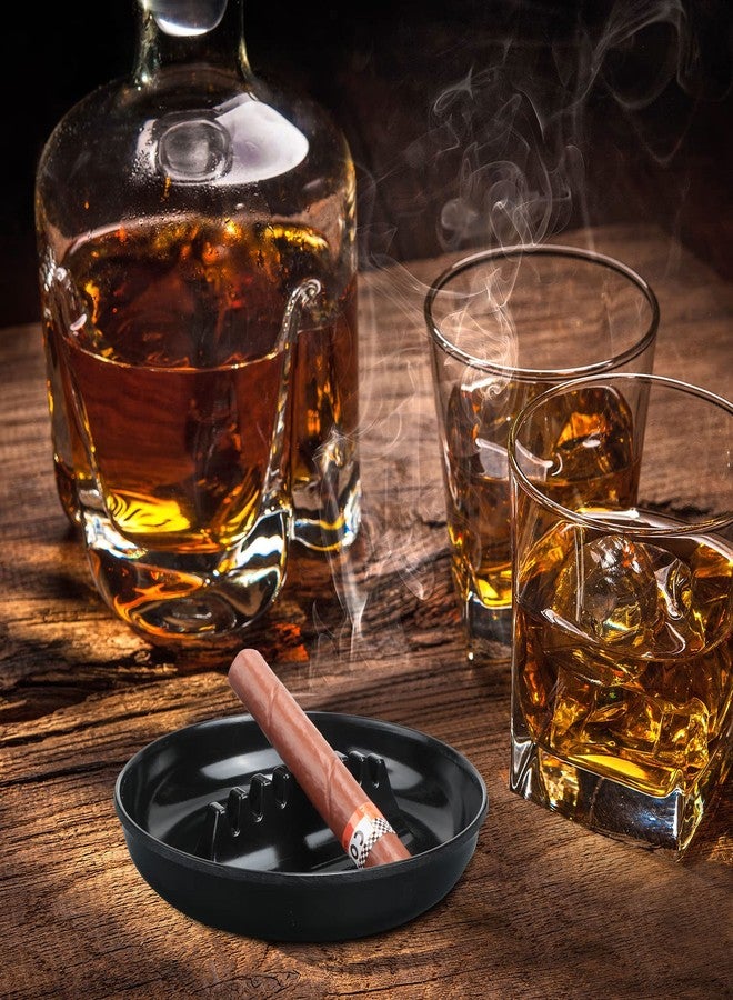 Reginary 12 Pcs Round Ashtray Large Plastic 6.69" Ashtray Holder Vintage Ash Tray for Indoor Outdoor Home Bar Restaurant Tabletop Ash Tray - Image 4